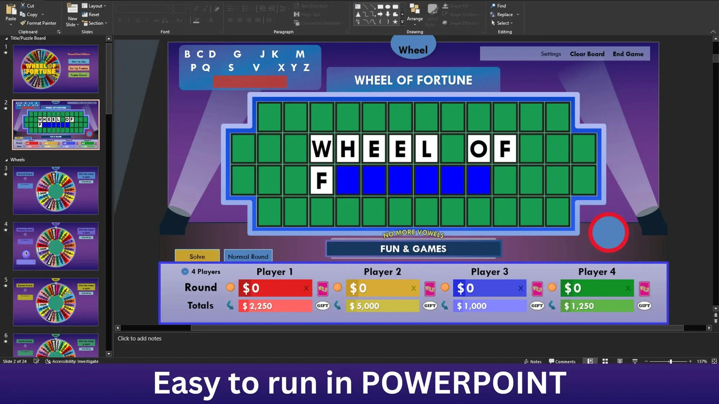 Wheel of Fortune PowerPoint Game